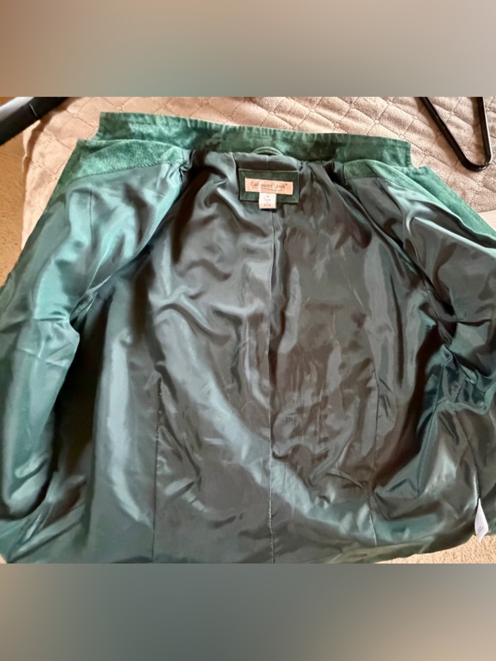Green Suede Vintage Western Jacket - Picture 7 of 9
